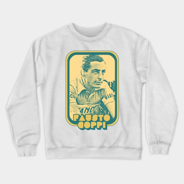 Fausto Coppi // Retro Cycling Fan Art Design Crewneck Sweatshirt by DankFutura